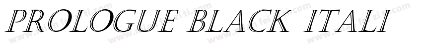 Prologue Black Itali字体转换